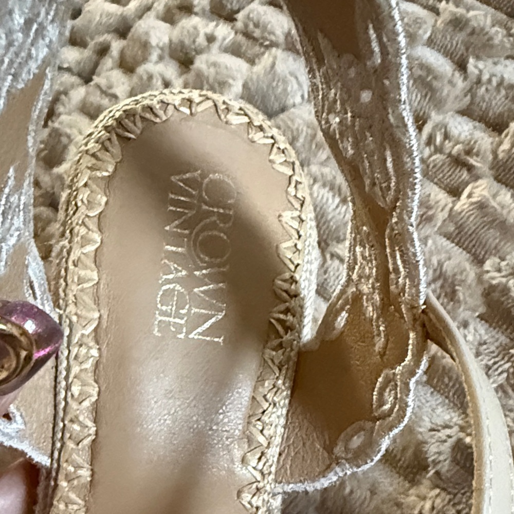 Crown Vintage Cream Espadrille Sandals - Picture 4 of 5
